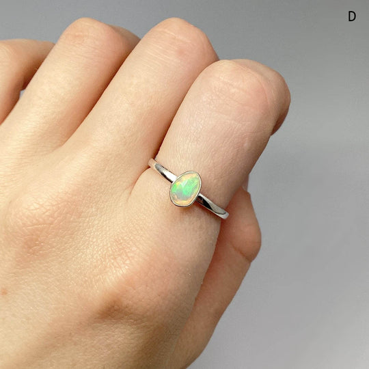 Faceted Ethiopian Fire Opal Ring-Rocks and Gems Canada