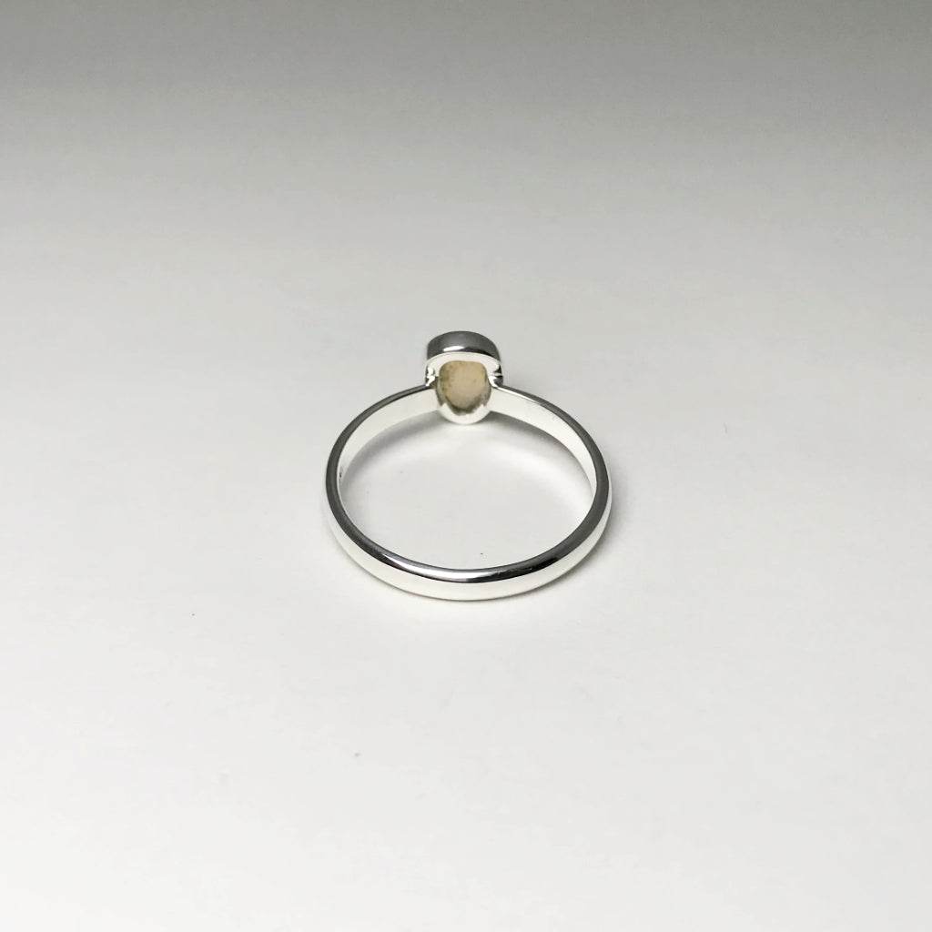 Faceted Ethiopian Fire Opal Ring-Rocks and Gems Canada