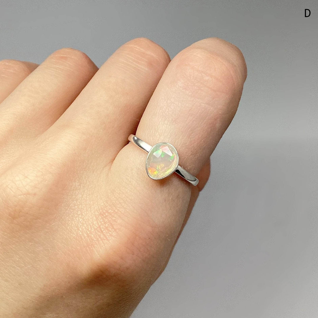 Faceted Ethiopian Fire Opal Ring-Rocks and Gems Canada