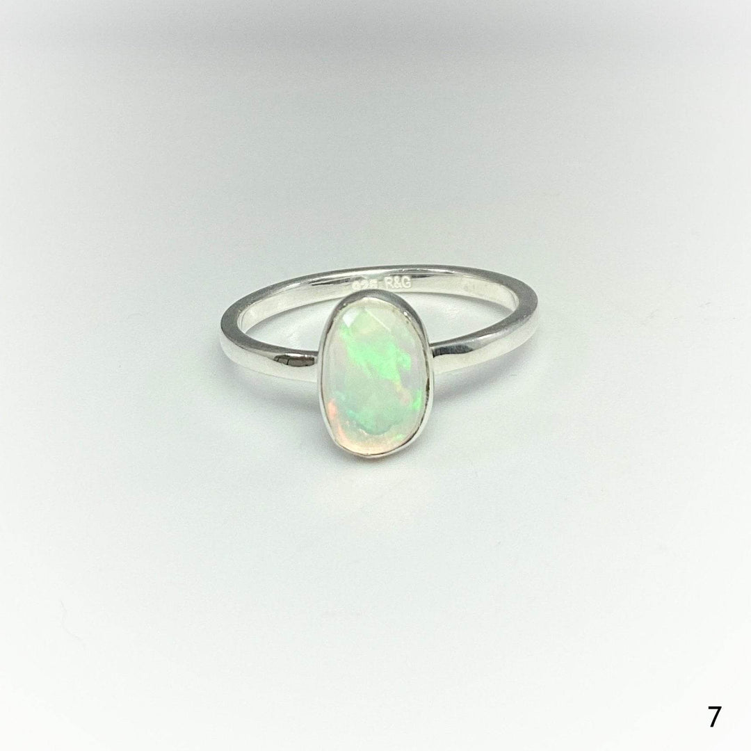 Faceted Ethiopian Fire Opal Ring-Rocks and Gems Canada