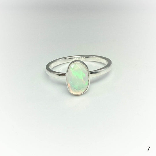 Faceted Ethiopian Fire Opal Ring-Rocks and Gems Canada