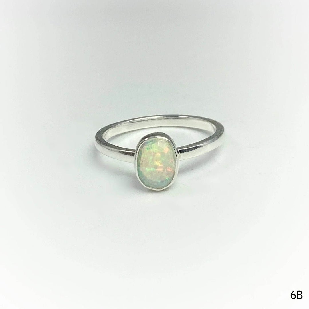 Faceted Ethiopian Fire Opal Ring-Rocks and Gems Canada