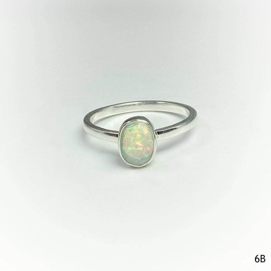 Faceted Ethiopian Fire Opal Ring-Rocks and Gems Canada