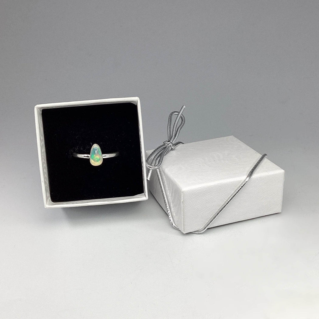 Faceted Ethiopian Fire Opal Ring-Rocks and Gems Canada