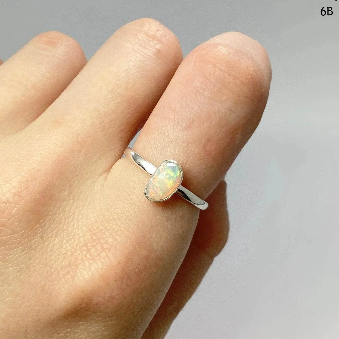 Faceted Ethiopian Fire Opal Ring-Rocks and Gems Canada