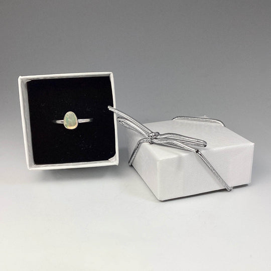 Faceted Ethiopian Fire Opal Ring-Rocks and Gems Canada