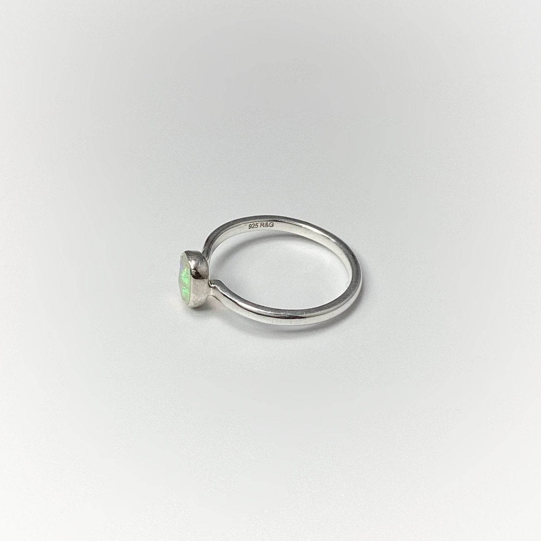 Faceted Ethiopian Fire Opal Ring-Rocks and Gems Canada