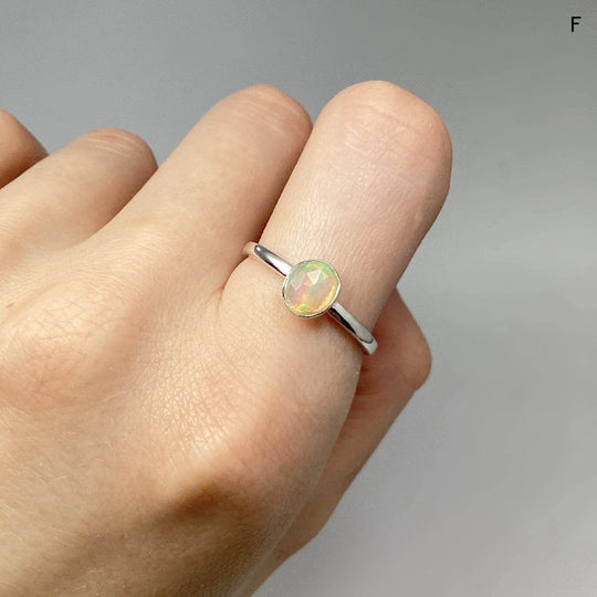 Faceted Ethiopian Fire Opal Ring-Rocks and Gems Canada