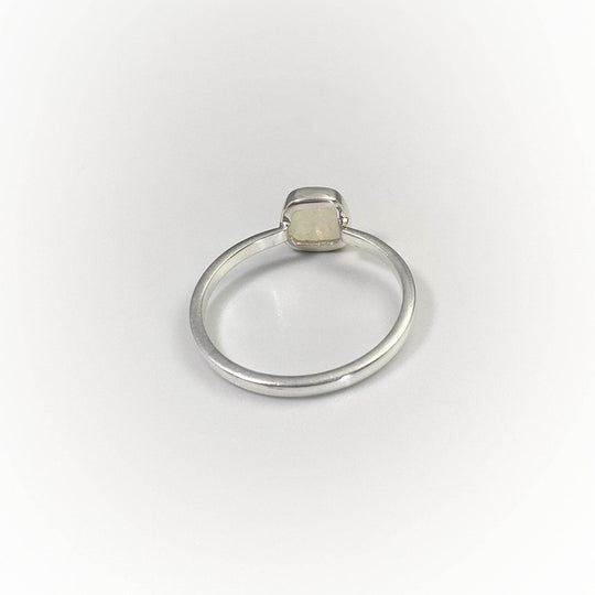 Faceted Ethiopian Fire Opal Ring-Rocks and Gems Canada