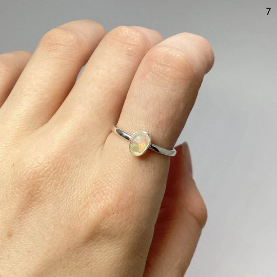 Faceted Ethiopian Fire Opal Ring-Rocks and Gems Canada