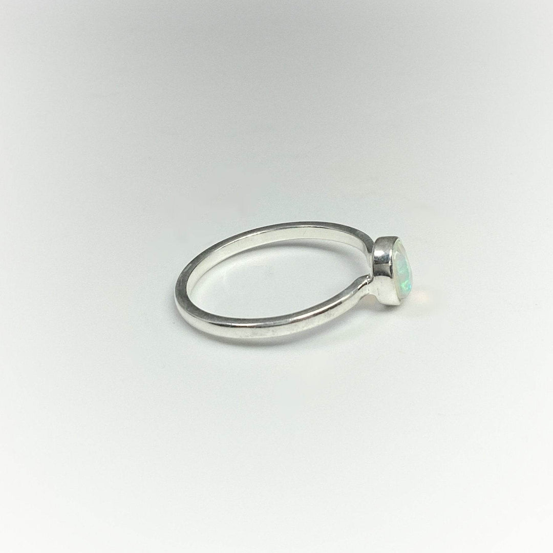 Faceted Ethiopian Fire Opal Ring-Rocks and Gems Canada