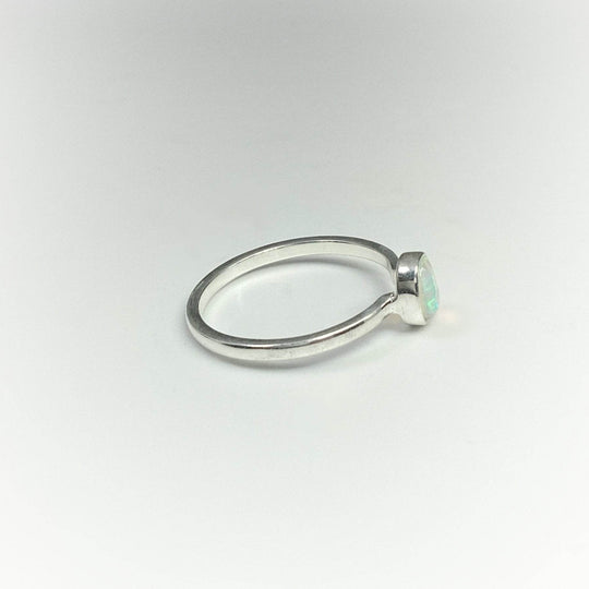 Faceted Ethiopian Fire Opal Ring-Rocks and Gems Canada