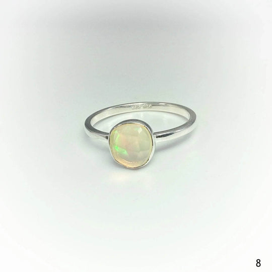 Faceted Ethiopian Fire Opal Ring-Rocks and Gems Canada