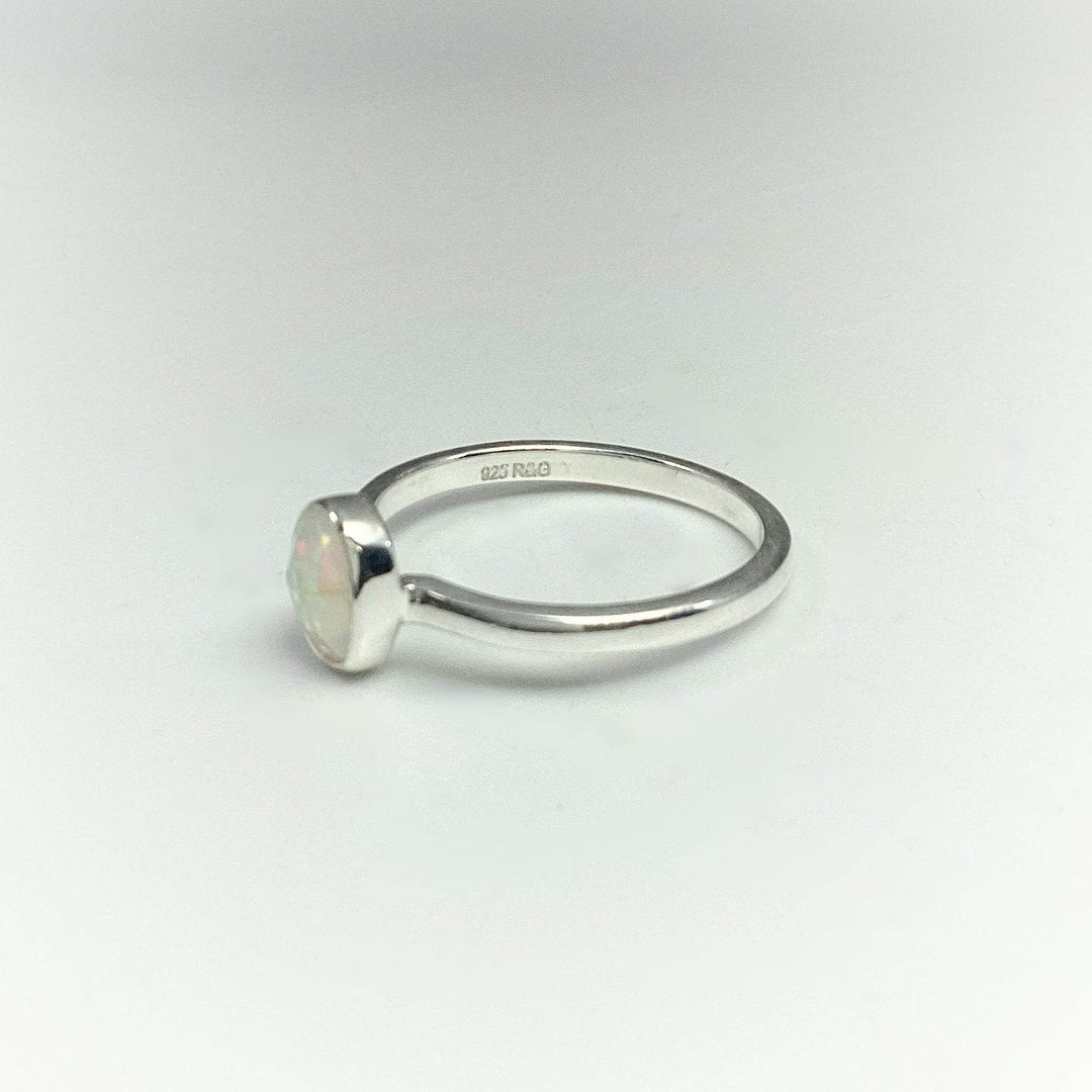 Faceted Ethiopian Fire Opal Ring-Rocks and Gems Canada