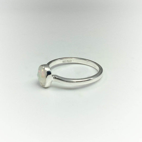 Faceted Ethiopian Fire Opal Ring-Rocks and Gems Canada