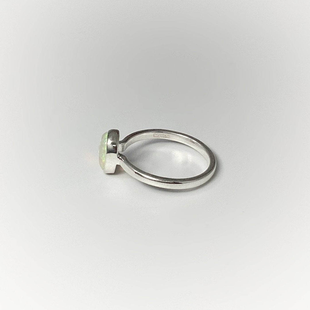Faceted Ethiopian Fire Opal Ring-Rocks and Gems Canada