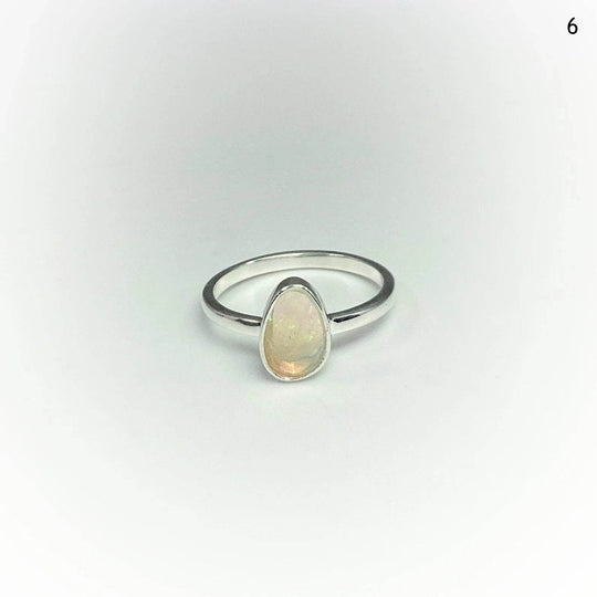 Faceted Ethiopian Fire Opal Ring-Rocks and Gems Canada