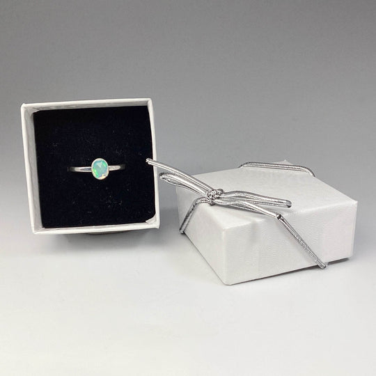 Faceted Ethiopian Fire Opal Ring-Rocks and Gems Canada