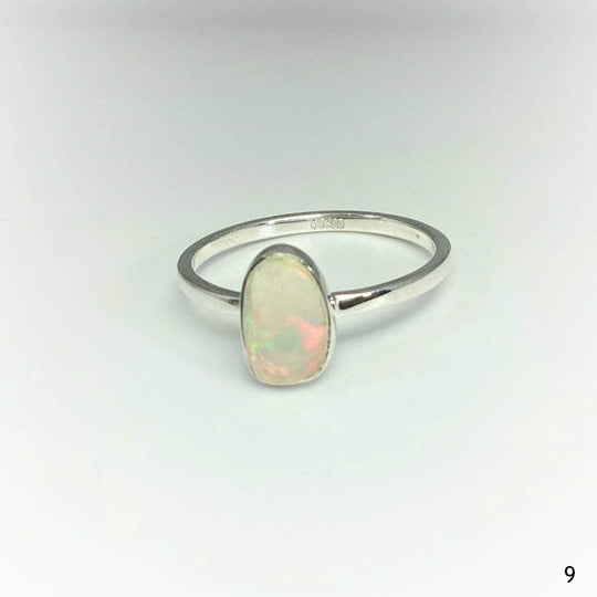 Faceted Ethiopian Fire Opal Ring-Rocks and Gems Canada