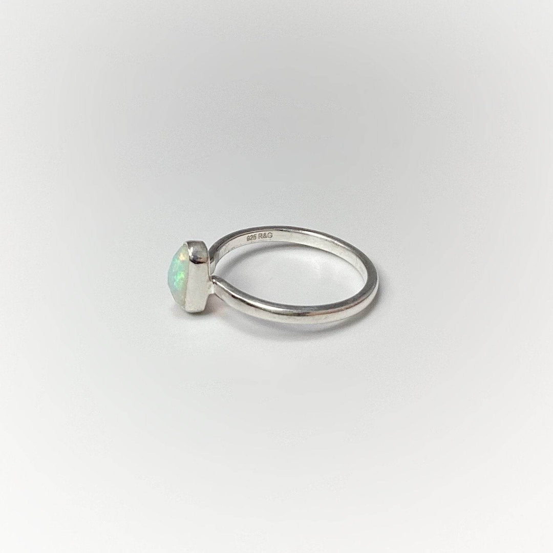 Faceted Ethiopian Fire Opal Ring-Rocks and Gems Canada