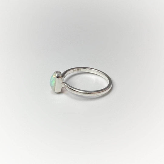 Faceted Ethiopian Fire Opal Ring-Rocks and Gems Canada