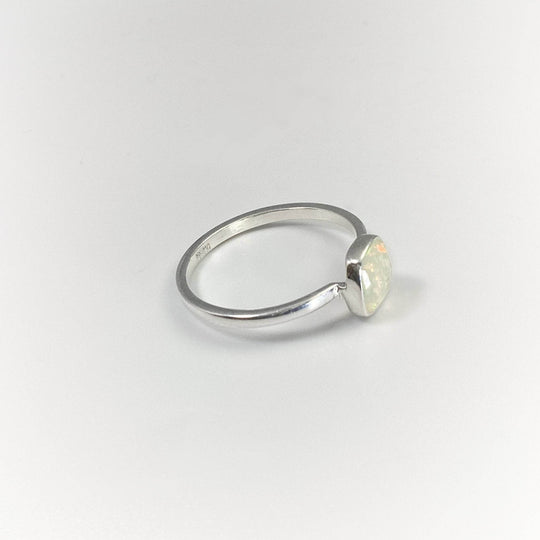 Faceted Ethiopian Fire Opal Ring-Rocks and Gems Canada