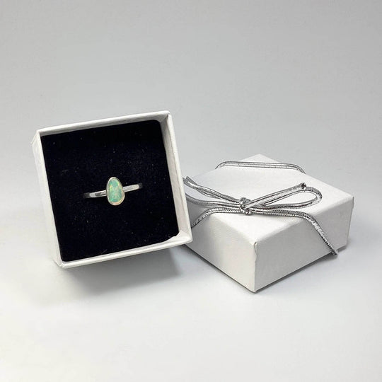 Faceted Ethiopian Fire Opal Ring-Rocks and Gems Canada