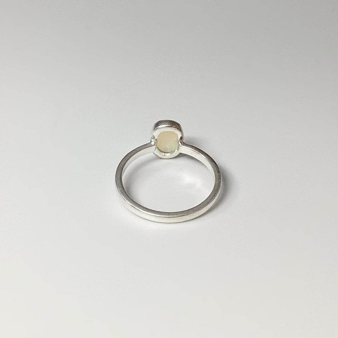 Faceted Ethiopian Fire Opal Ring-Rocks and Gems Canada