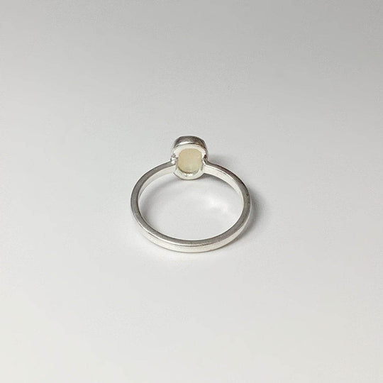 Faceted Ethiopian Fire Opal Ring-Rocks and Gems Canada