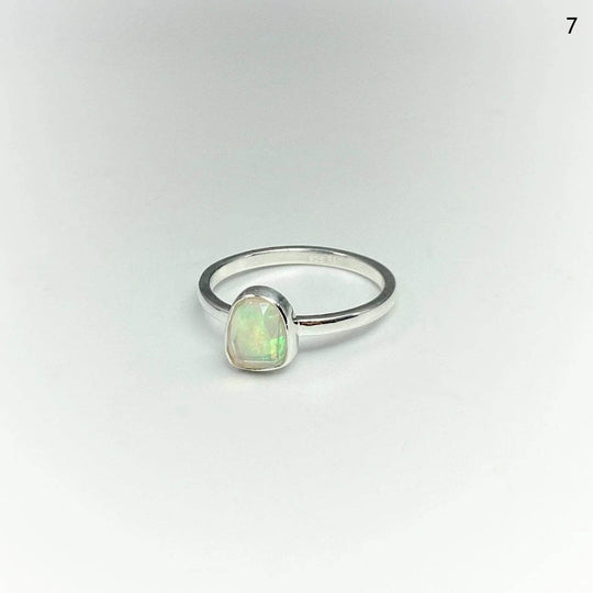 Faceted Ethiopian Fire Opal Ring-Rocks and Gems Canada