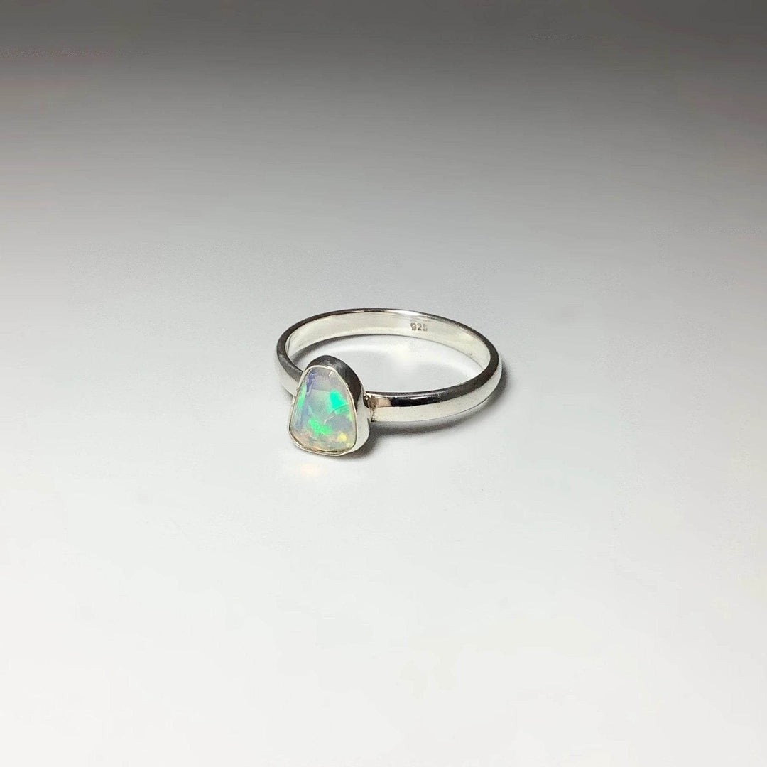 Faceted Ethiopian Fire Opal Ring-Rocks and Gems Canada