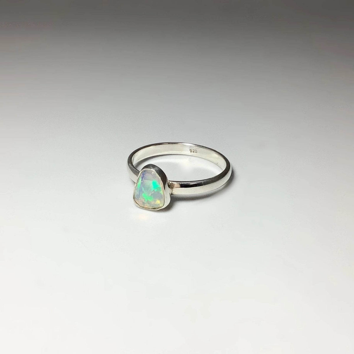 Faceted Ethiopian Fire Opal Ring-Rocks and Gems Canada