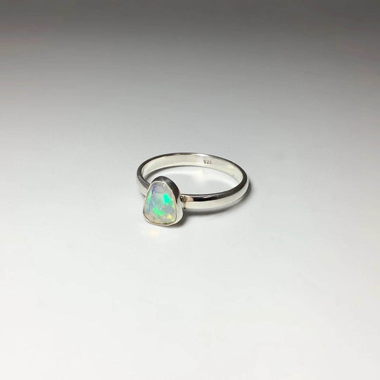 Faceted Ethiopian Fire Opal Ring-Rocks and Gems Canada