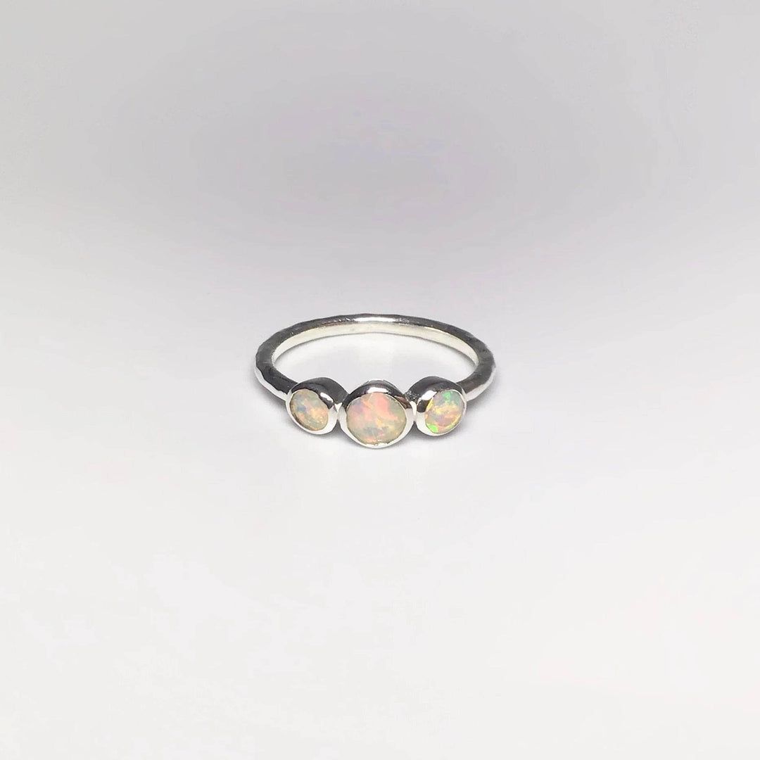 Faceted Ethiopian Fire Opal Ring-Rocks and Gems Canada