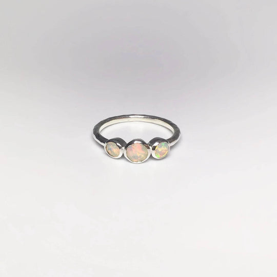 Faceted Ethiopian Fire Opal Ring-Rocks and Gems Canada