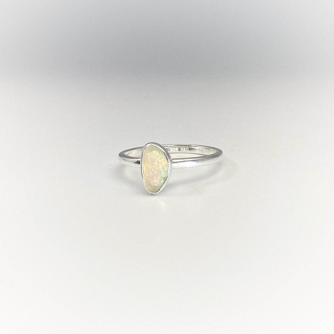 Faceted Ethiopian Fire Opal Ring-Rocks and Gems Canada