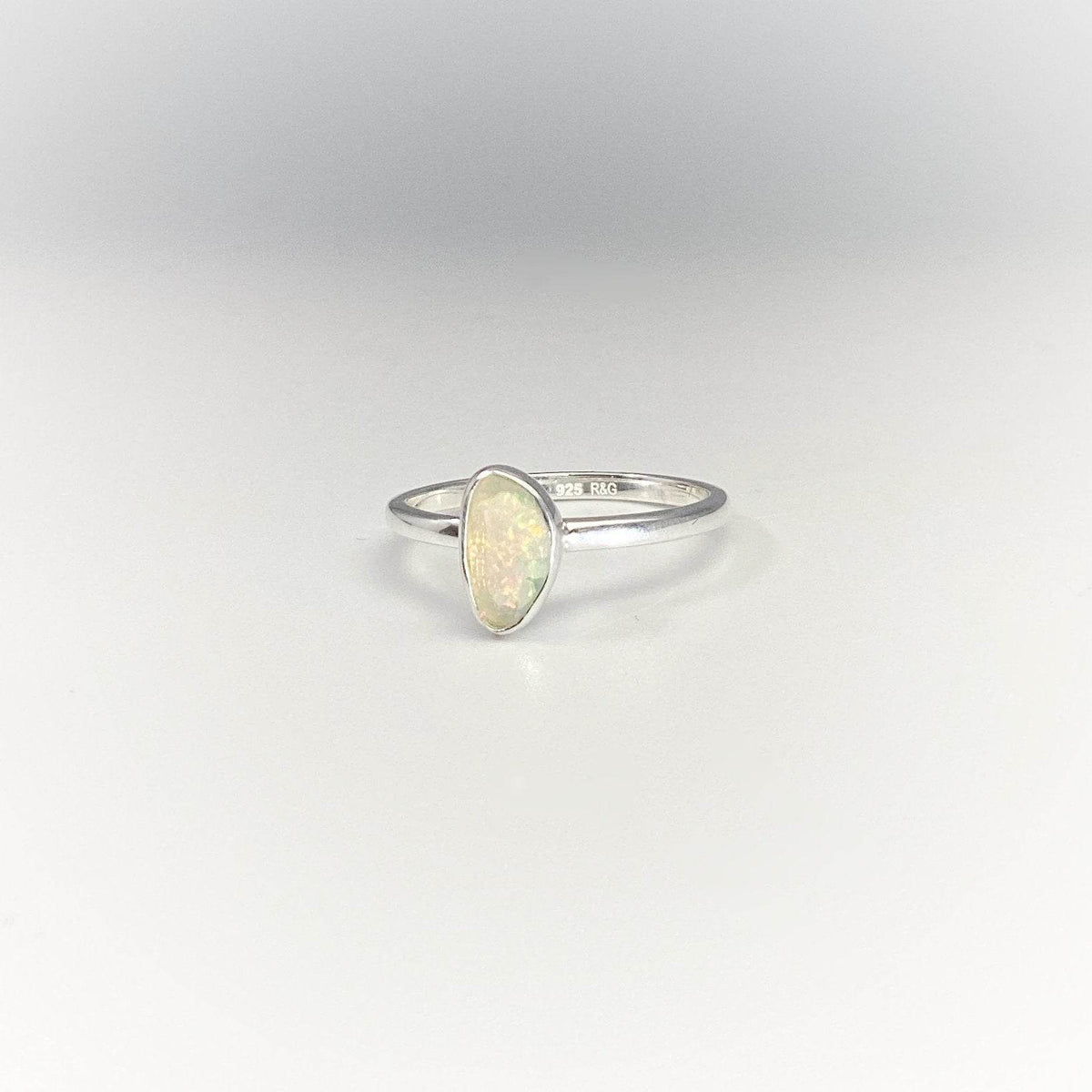 Faceted Ethiopian Fire Opal Ring-Rocks and Gems Canada