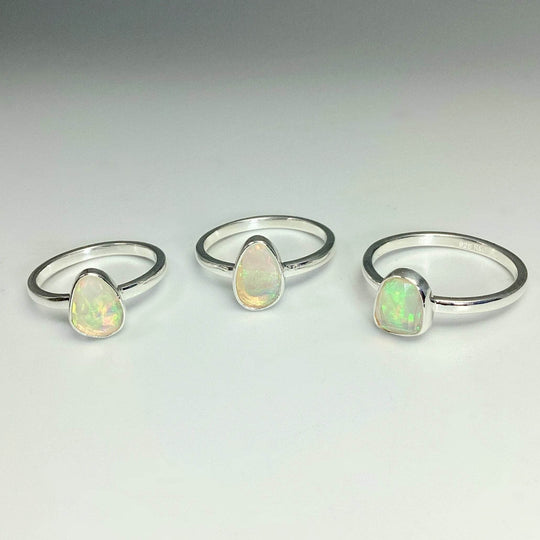Faceted Ethiopian Fire Opal Ring-Rocks and Gems Canada