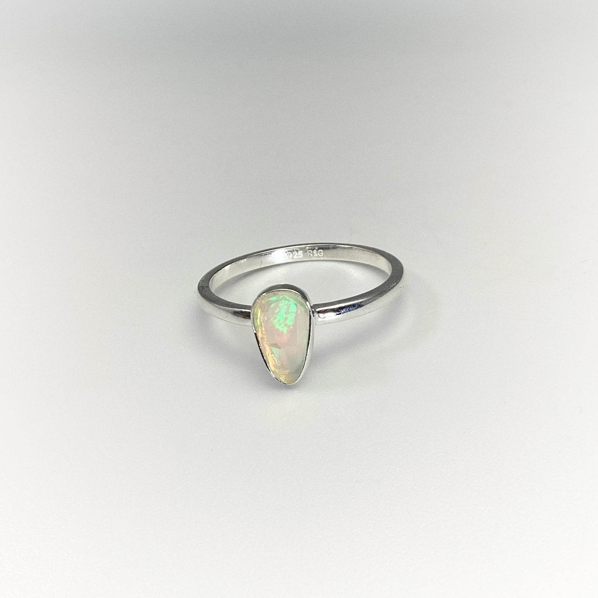 Faceted Ethiopian Fire Opal Ring-Rocks and Gems Canada