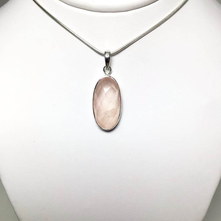 Faceted Rose Quartz Pendant-Rocks and Gems Canada