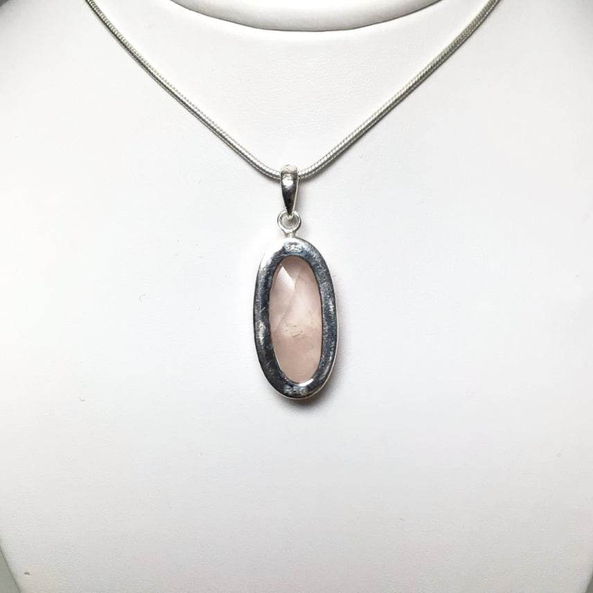 Faceted Rose Quartz Pendant-Rocks and Gems Canada