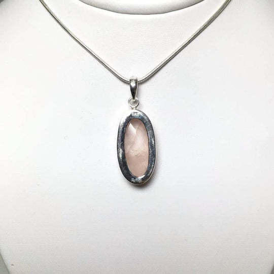 Faceted Rose Quartz Pendant-Rocks and Gems Canada