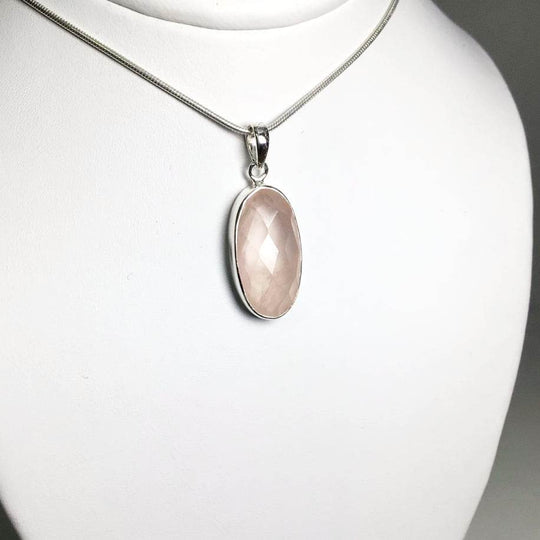 Faceted Rose Quartz Pendant-Rocks and Gems Canada