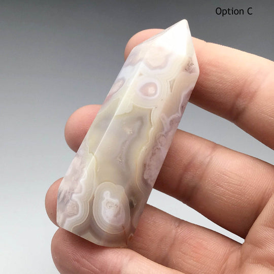 Flower Agate Point-Rocks and Gems Canada