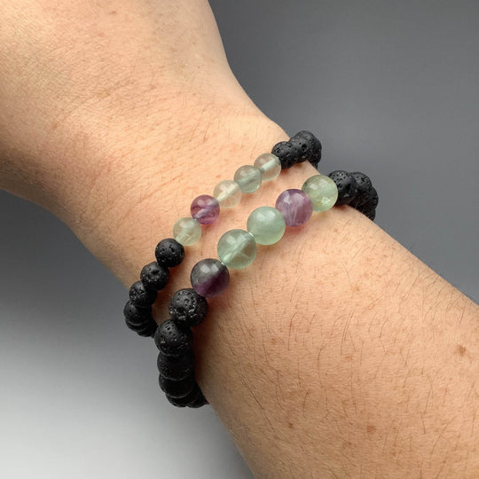 Fluorite Beaded Bracelet-Rocks and Gems Canada