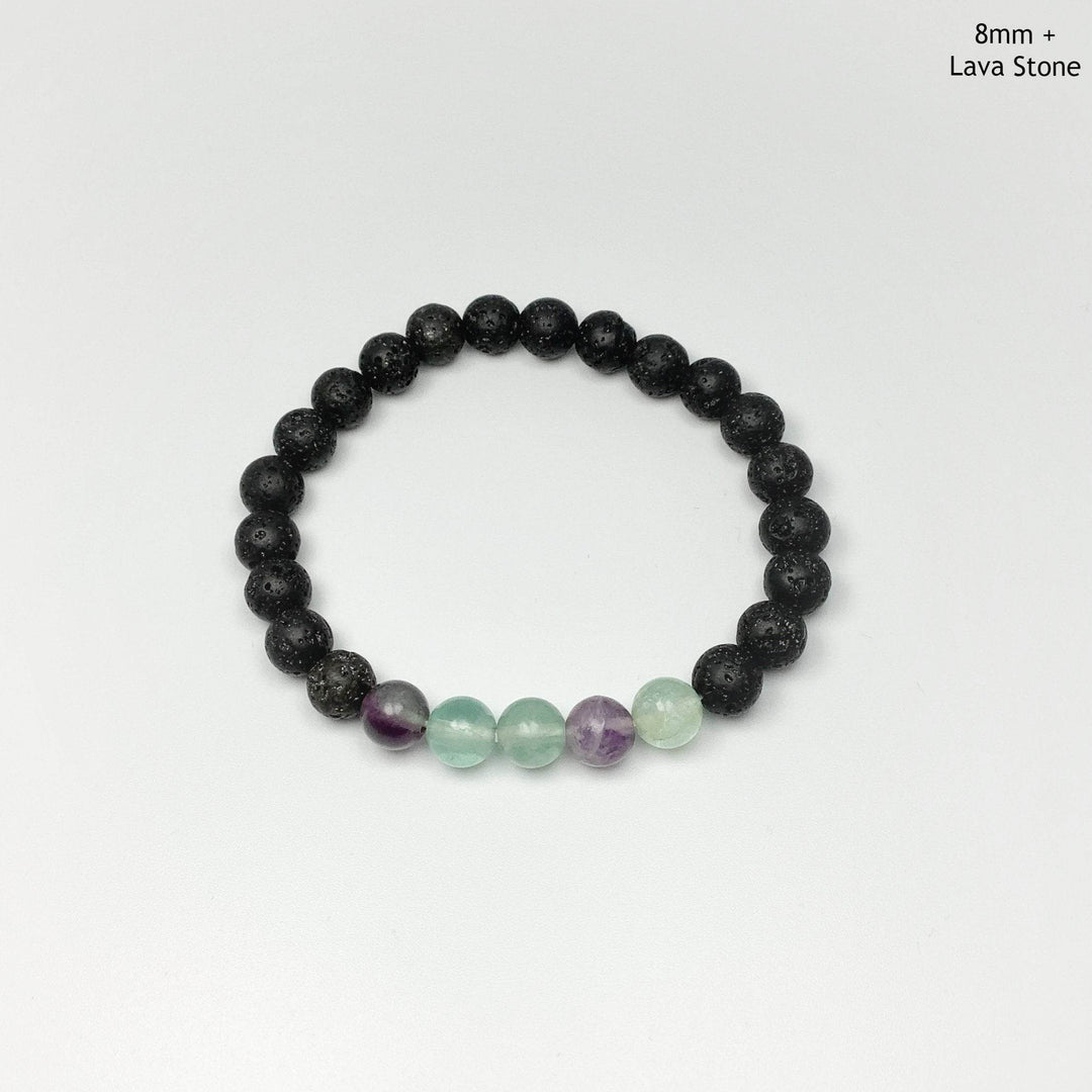 Fluorite Beaded Bracelet-Rocks and Gems Canada