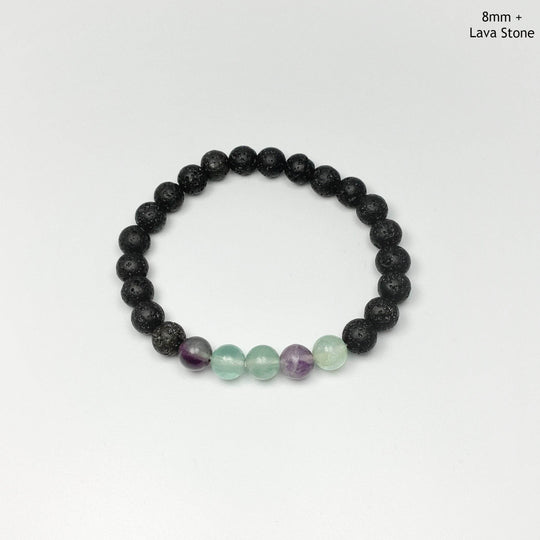 Fluorite Beaded Bracelet-Rocks and Gems Canada