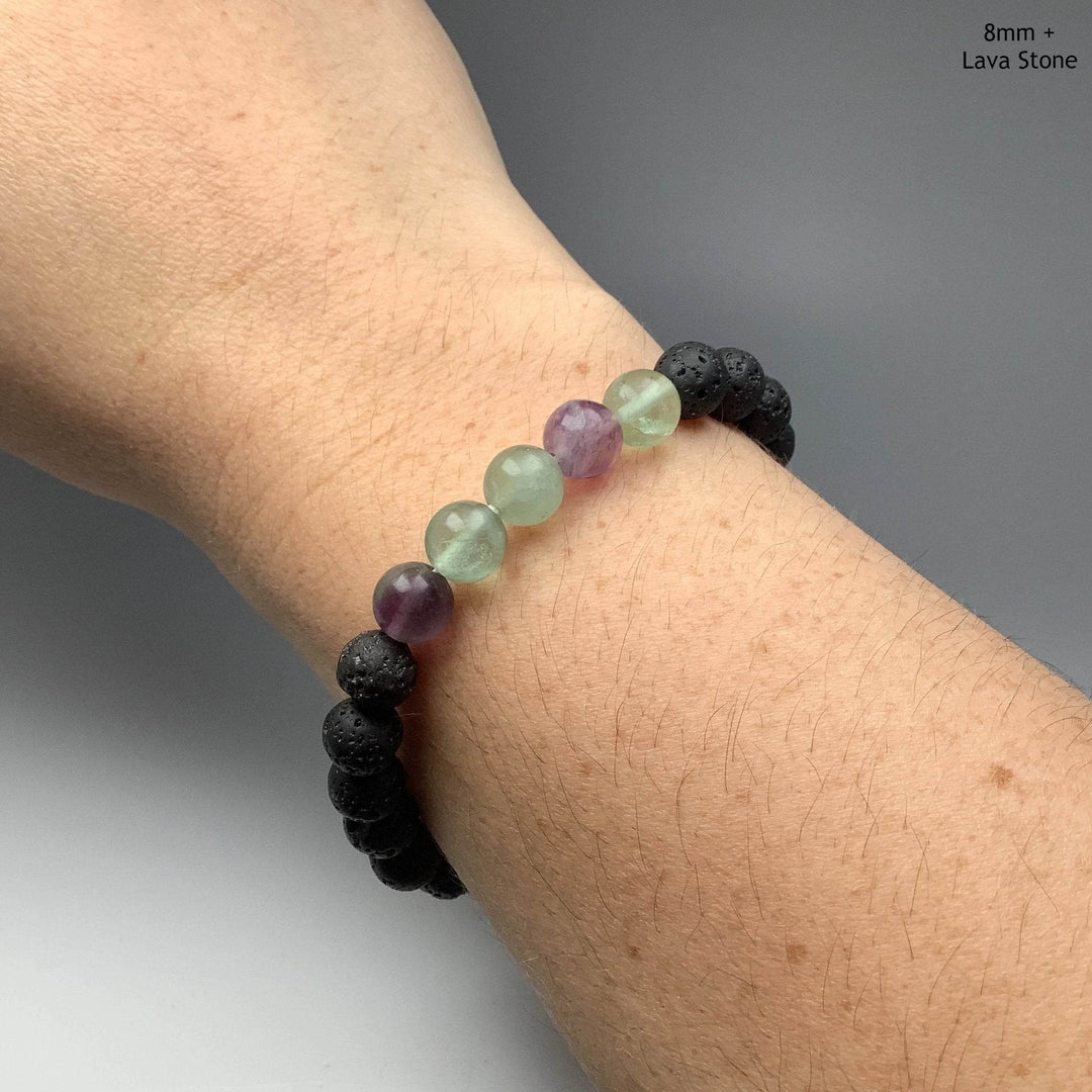 Fluorite Beaded Bracelet-Rocks and Gems Canada