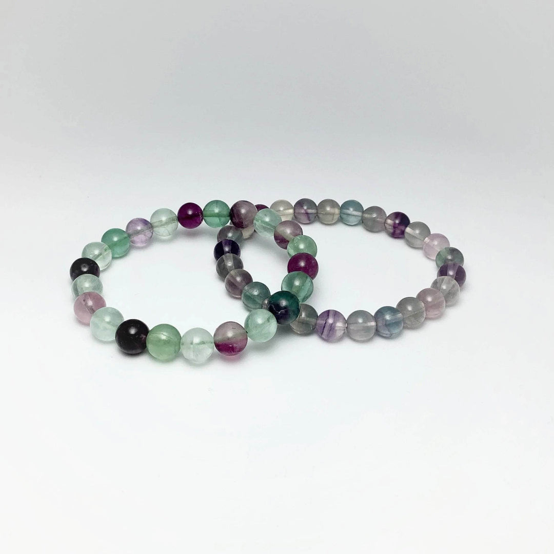 Fluorite Beaded Bracelet-Rocks and Gems Canada
