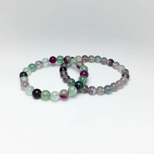 Fluorite Beaded Bracelet-Rocks and Gems Canada